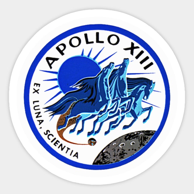 Apollo 13 Nasa Retro Logo Sticker by Lunar Lens